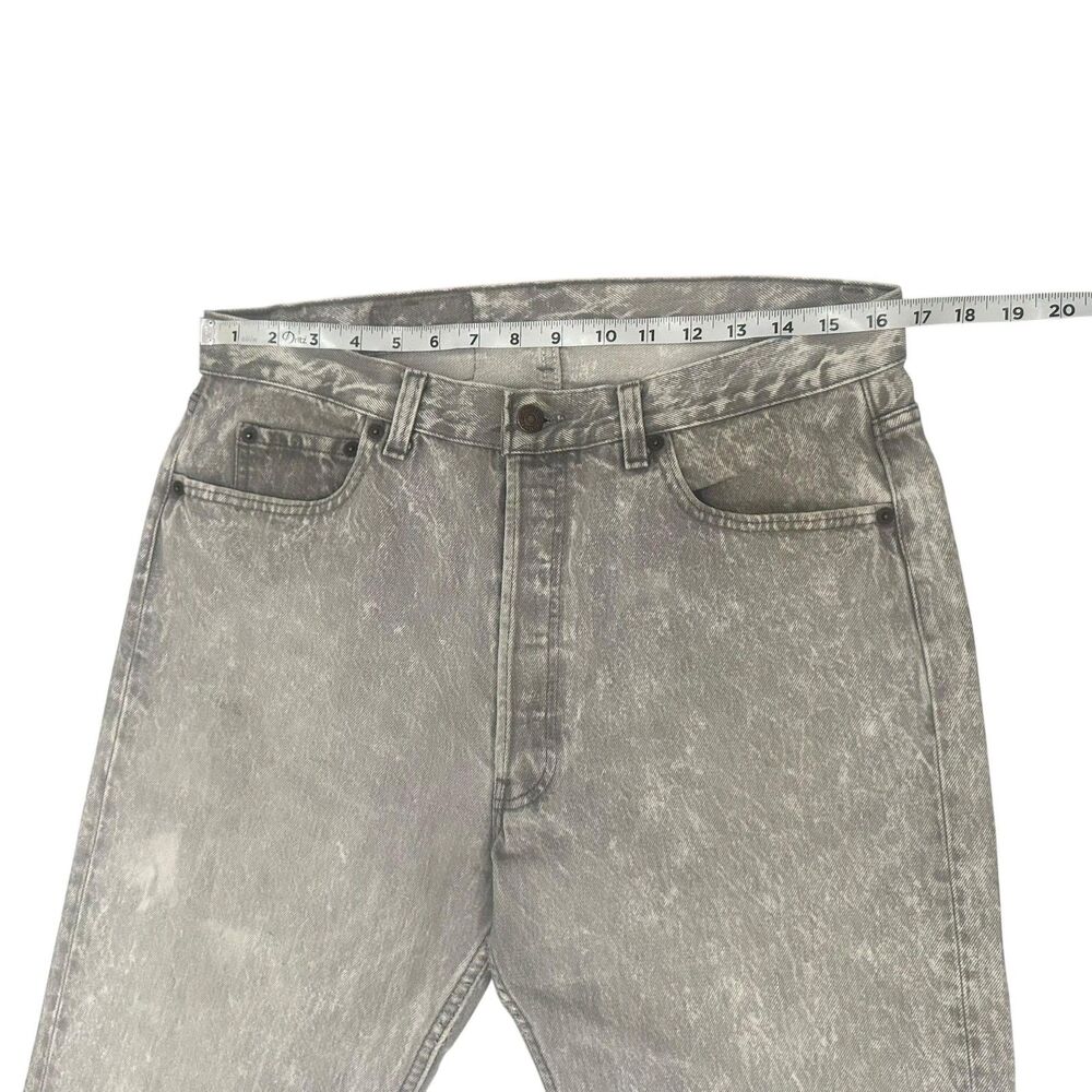 Vintage Levis 501 Jeans Mens 33x29 Gray Acid Wash Button Fly Made in USA 80s - Picture 4 of 12